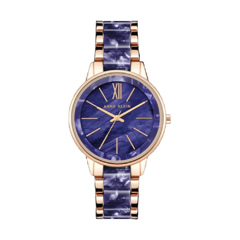 stylish women’s watches with multi-colored bands -ANNE KLEIN AK1412NVRG Trend Acrylic Watch For Women