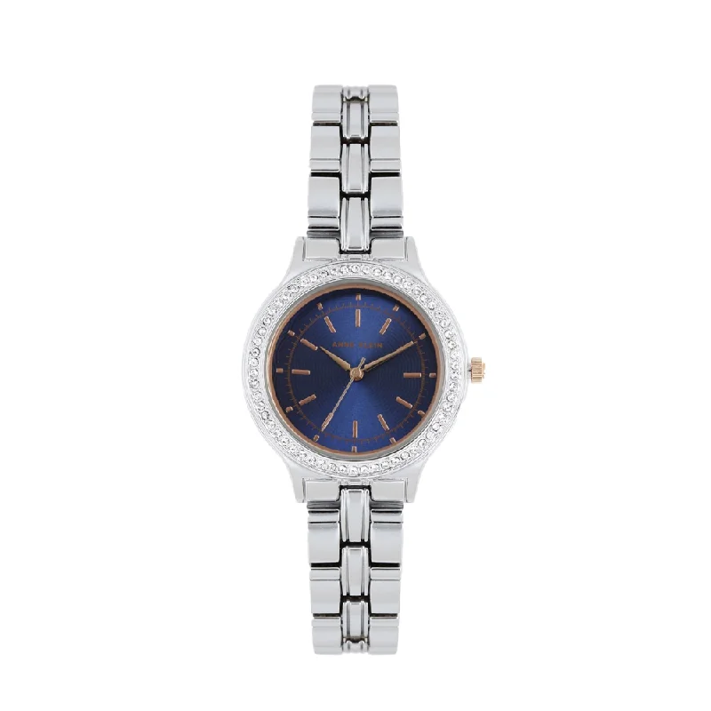 casual watches with simple and sleek designs -ANNE KLEIN NCAK2435NVRT Diamond Watch For Women