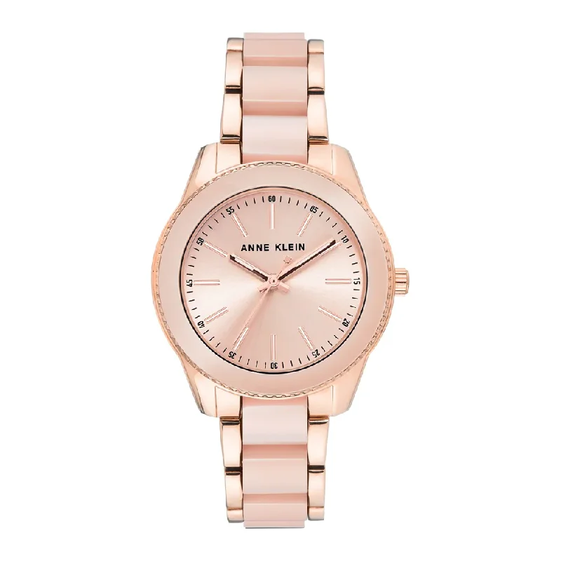 high-end smartwatches with fitness and health apps -Anne Klein NCAK3214LPRG Analog Watch For Women