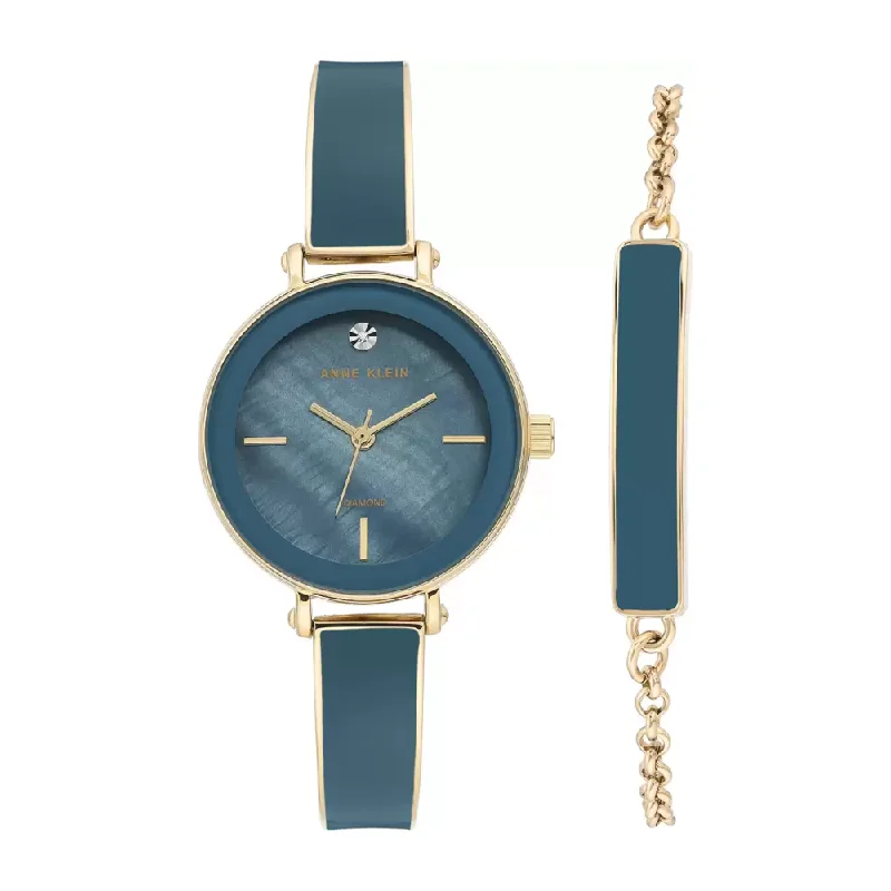 best casual watches for men with comfortable straps -Anne Klein Round Analog Blue Dial Women Watch AKB3620BLST