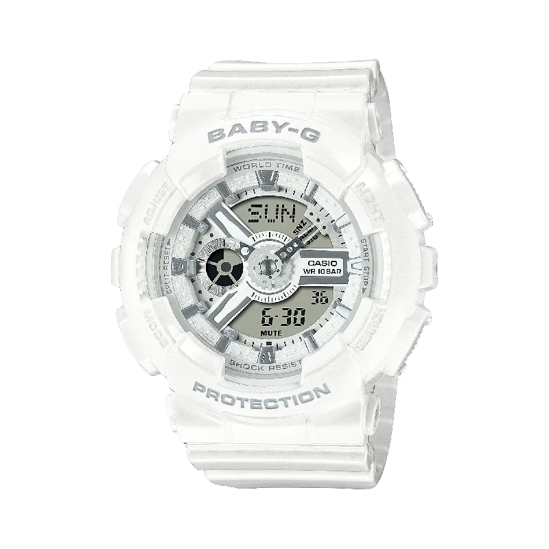 affordable watches for men with stylish designs -Casio Baby-G Layered 3D Metallic Face Women's White Resin Band Watch BA110-7A3 BA-110-7A3 BA110X-7A3 BA-110X-7A3