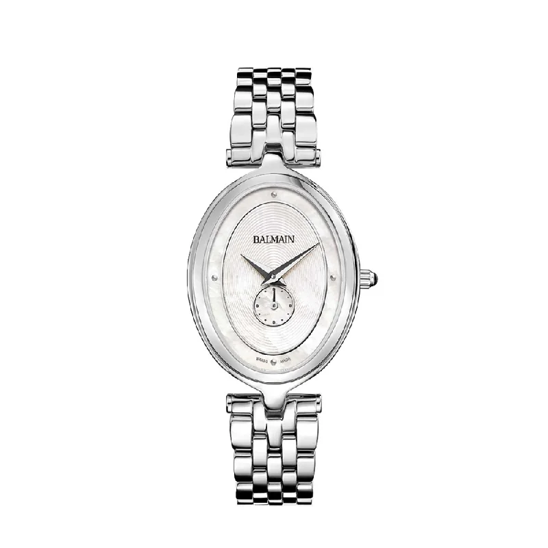 women’s watches with gold and silver accents -BALMAIN B81113386 Haute Elegance Oval Watch For Women