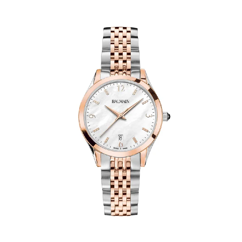 stylish watches for young professionals -Balmain Classic R Round Analog White Dial Women Watch B43183184