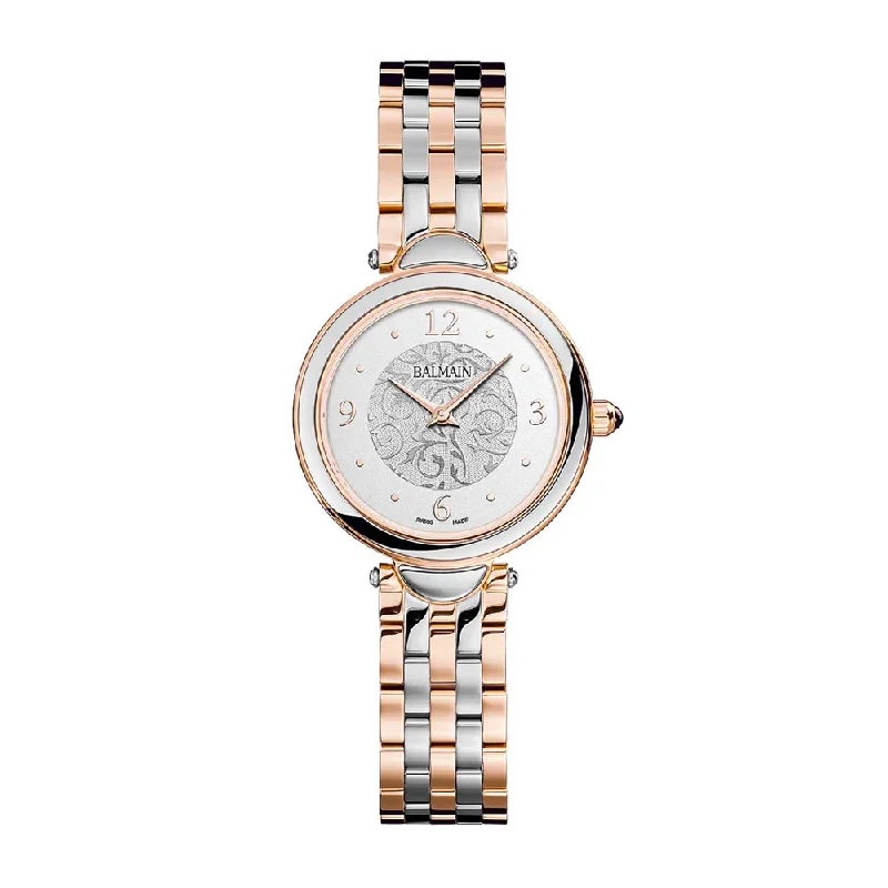 classic men’s watches with leather straps -Balmain Haute Elegance Round Analog Silver Dial Women Watch B81583314