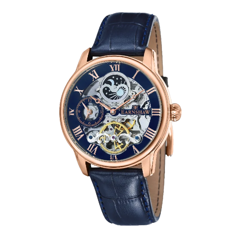 stylish women’s watches with sparkling details -Earnshaw Blue Rose Gold