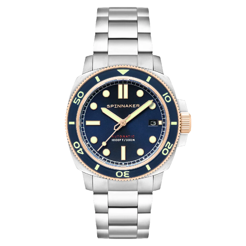 vintage analog watches for men with simple designs -Patriot Blue