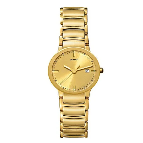 watches with customizable features for personalized style -Rado Women's Watch Steel Gold R30528253