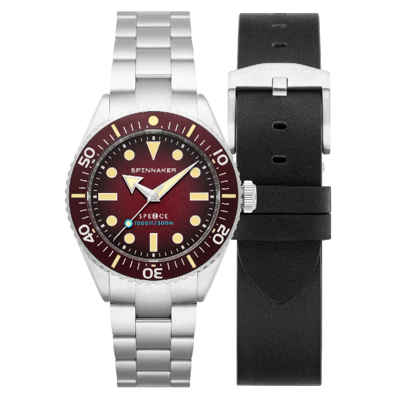 luxury watches with unique case designs for men -Crimson Red