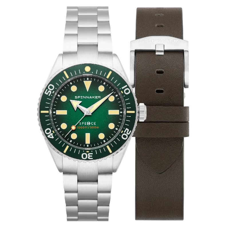 men’s watches with oversized leather straps -Sea Green