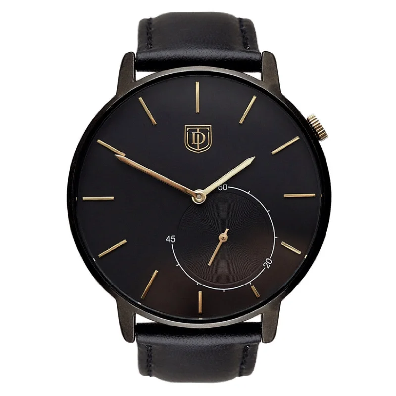 stylish watches with rubber bands for casual wear -Ambassador Black Gold