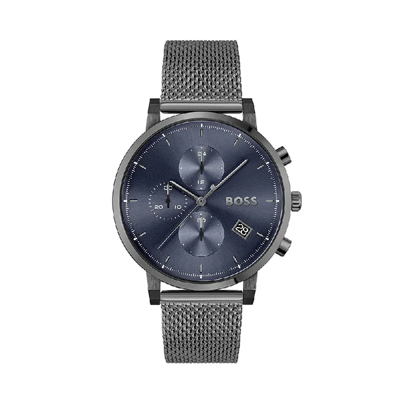 men’s watches with durable rubber straps -HUGOI BOSS Integrity Analog Blue Dial Men's Watch-1513934