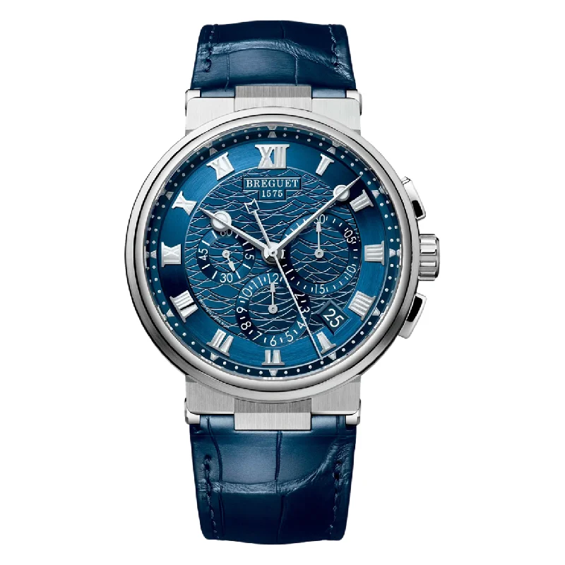 watches for men with gold-plated details -Breguet Marine Blue Dial Men 42.3 mm