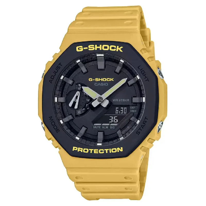 casual watches for women with slim leather straps -Casio G-Shock Black Dial Men 45.4mm