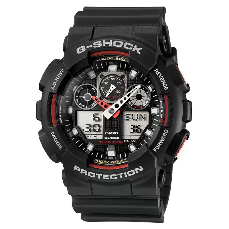 solar-powered watches for men with long battery life -Casio G-Shock Black Dial Men 51.2mm