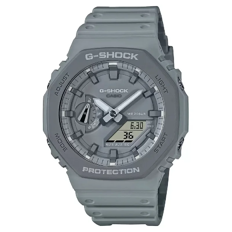 fitness watches for men with heart rate sensor -Casio G-Shock Grey Dial Men 45.4mm