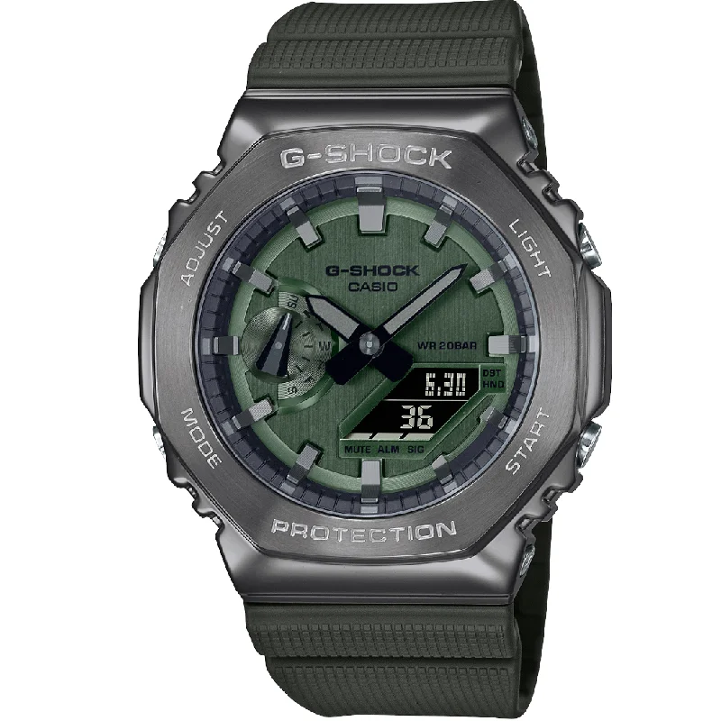 analog watches for men with date function -Casio - GM-2100B-3ADR