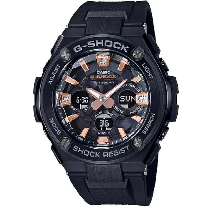 waterproof watches with long battery life for men -Casio - GST-S310BDD-1ADR