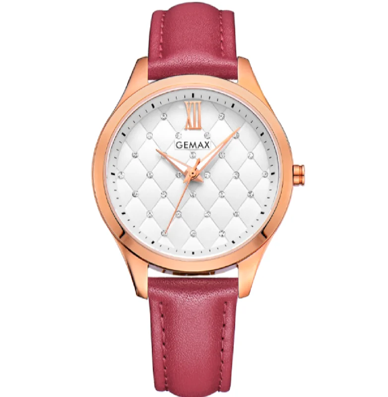 watches for women with sophisticated metal straps -Gemax - 2118-CR-B3-DW