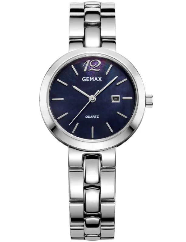 watches for women with modern minimalist dial -Gemax - 52171-CP-DB