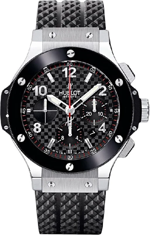 luxury watches with sleek design for sophisticated style -Hublot Big Bang Original Steel Ceramic Black Dial Men 44mm