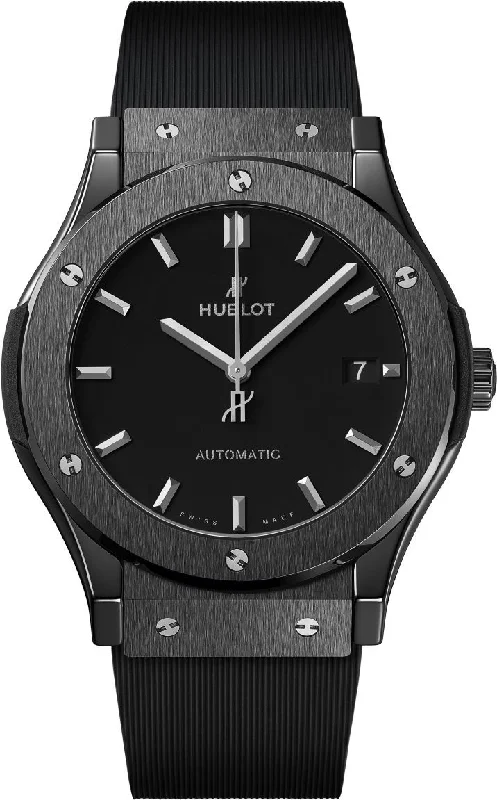 men’s watches with durable rubber straps -Hublot Classic Fusion Black Magic Black Dial Men 45mm