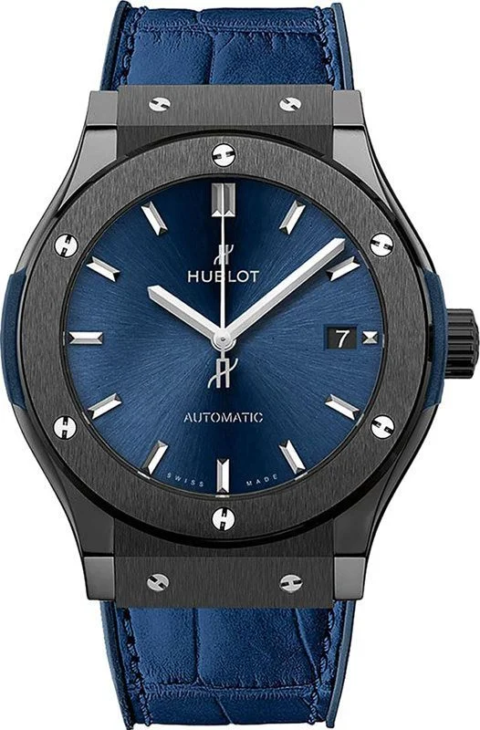 stylish watches for young professionals -Hublot Classic Fusion Ceramic Blue Dial Men 45mm