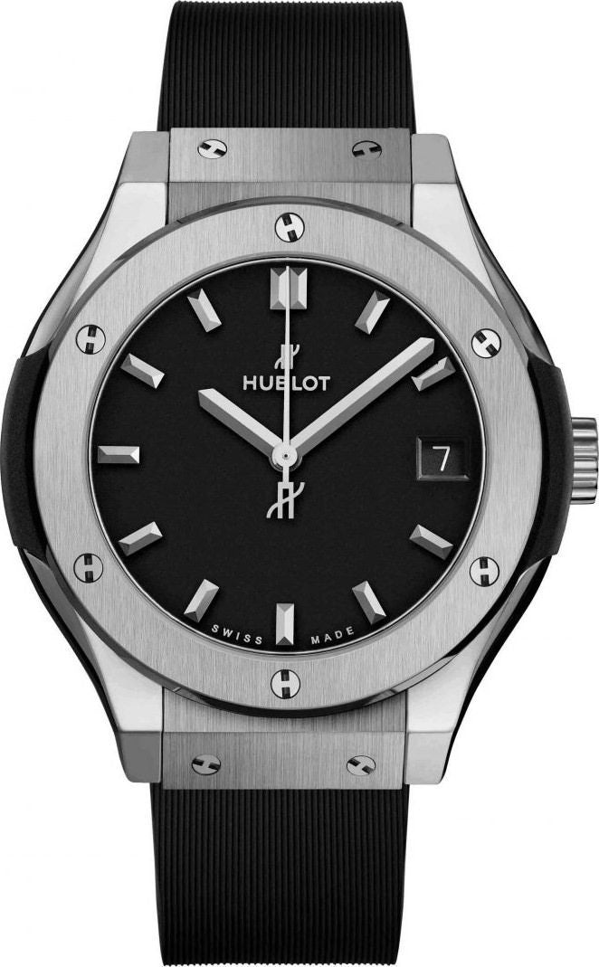 women’s smartwatches with health monitoring features -Hublot Classic Fusion Titanium Black Dial Men 42mm