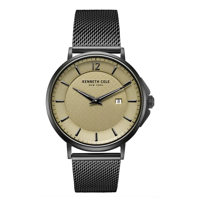 best sports watches for running with step counter -Kenneth Cole Analog Beige Dial Watch For Men