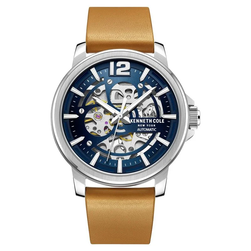 men’s watches with oversized dials for easy readability -Kenneth Cole Blue Dial Automatic Watch For Men