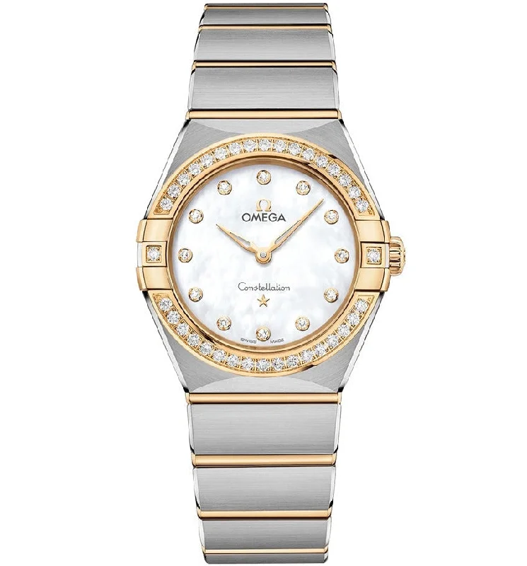 women’s watches with rose gold-plated cases -OMEGA QUARTZ 28 MM Constellation 13125286055002